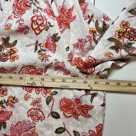 NWT Talbots Smocked Top Size XL Floral Boho Feminine Cottage Graceful Cotton New - Picture 7 of 8
